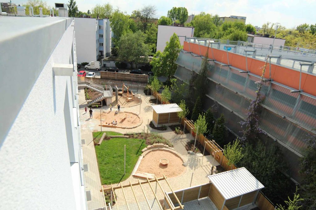 Kounovsky Landschaftsarchitektur – Kindertagesstätte und Kindergarten, Elbinger Straße, Nürnberg