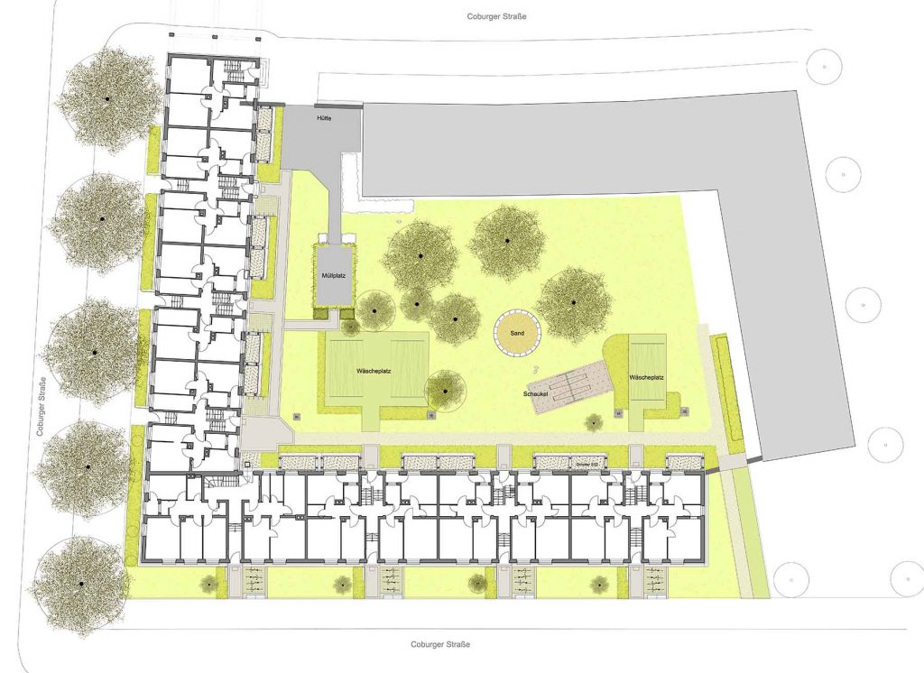 Kounovsky Landschaftsarchitektur – Wohnanlage Coburger Straße
