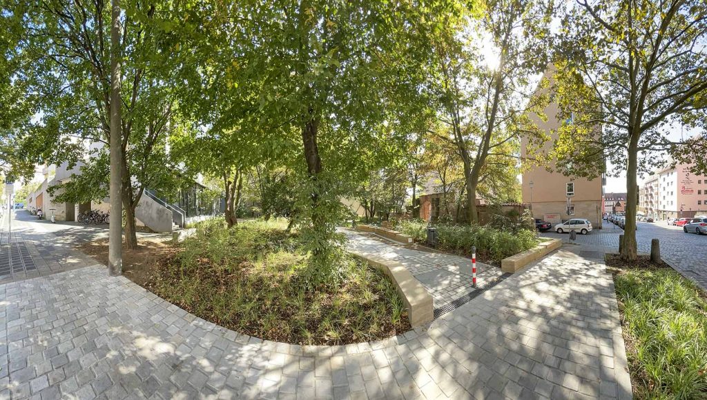 Kounovsky Landschaftsarchitektur – Pocketpark Peststadel, Nürnberg