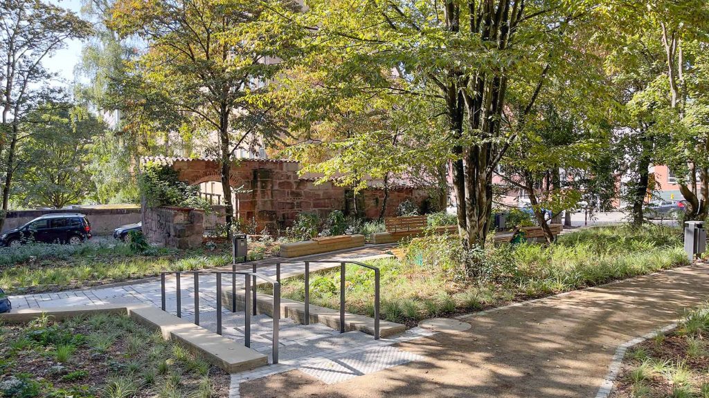 Kounovsky Landschaftsarchitektur – Pocketpark Peststadel, Nürnberg