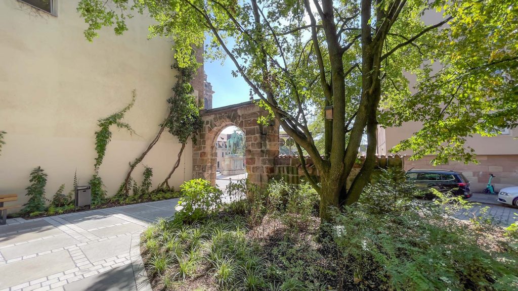 Kounovsky Landschaftsarchitektur – Pocketpark Peststadel, Nürnberg